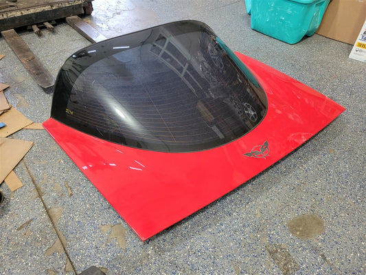 1999 CORVETTE DECKLID W/GLASS TORCH RED 70U 000 33919 - image 2