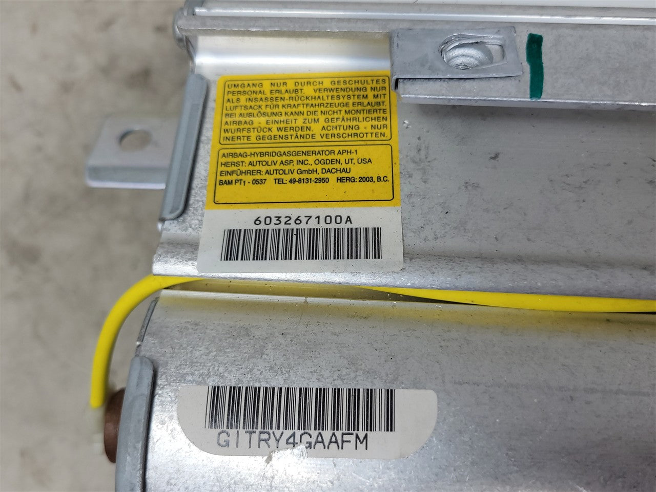2005 CORVETTE RH PASSENGER DASH AIR BAG 25782416 34476 - image 13