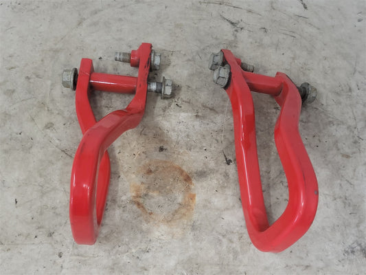 2023 SIERRA FRONT TOW HOOKS PAIR W/BOLTS RED 34481 - image 2