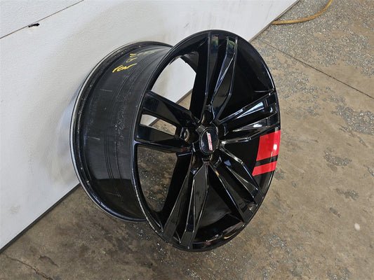 Used OEM 2016-2024 CAMARO 20 INCH REAR WHEEL BLACK WITH RED STRIPE, actual item photo 2