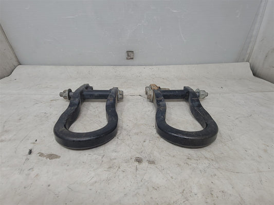 Used OEM 2009-2019 SIERRA SILVERADO 1500 FRONT TOW HOOKS BLACK, actual item photo 2