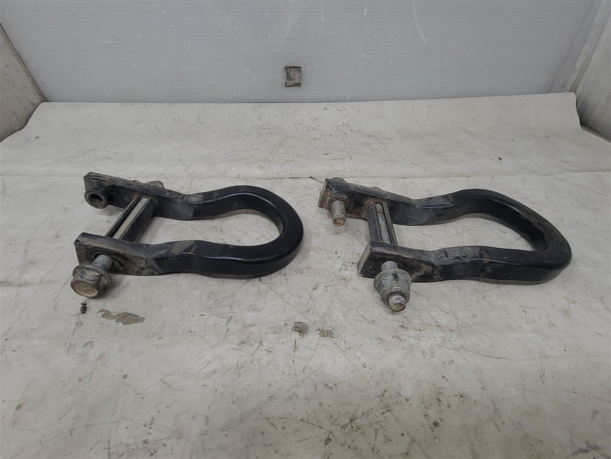 Used OEM 2009-2019 SIERRA SILVERADO 1500 FRONT TOW HOOKS BLACK, actual item photo 10
