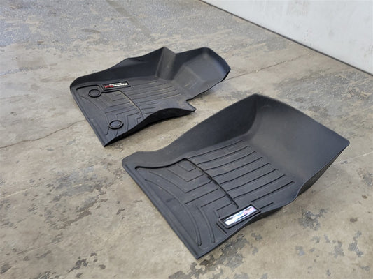 Used OEM 2016-2024 CAMARO WEATHERTECH FRONT FLOOR MATS/LINERS BLACK, actual item photo 2