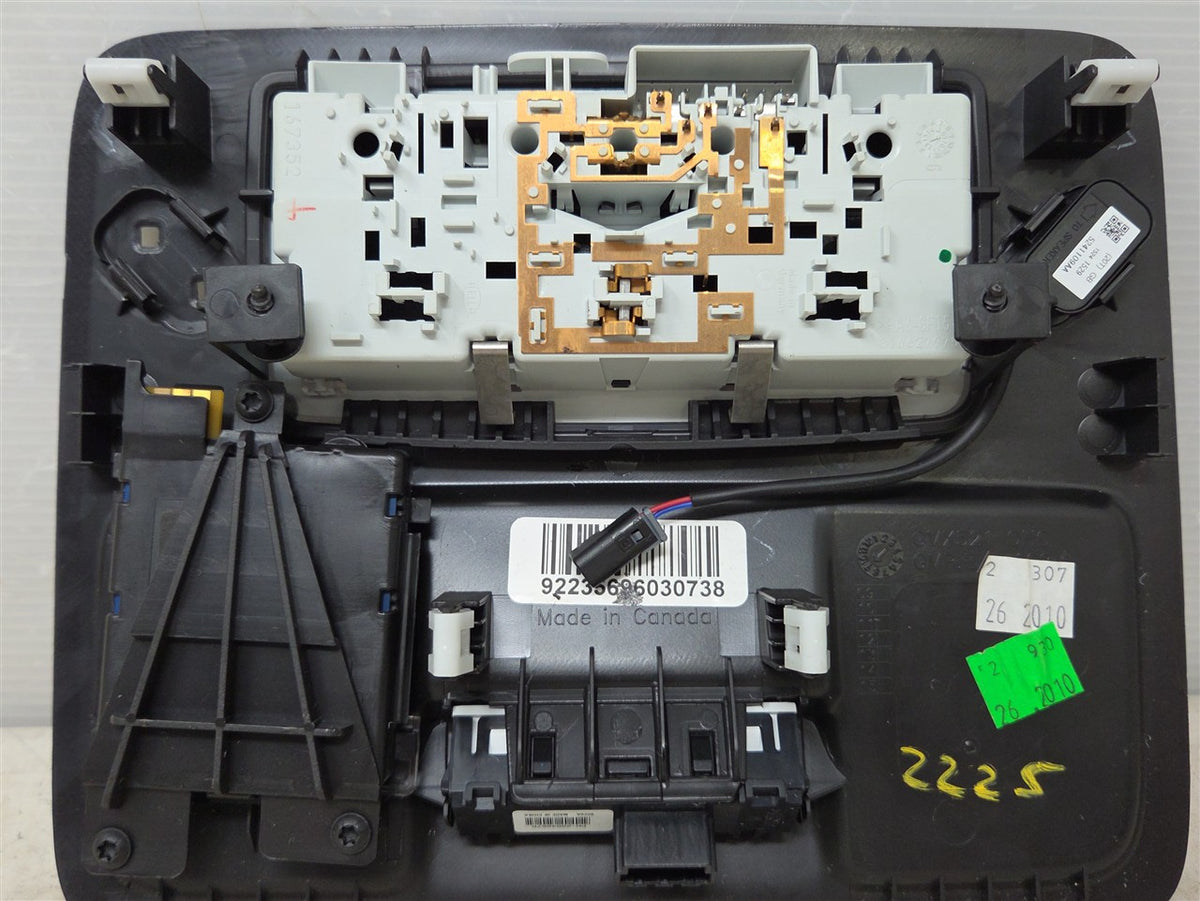Used OEM 2010 CAMARO OVERHEAD CONSOLE HOMELINK NO SUNROOF 92235696, actual item photo 7
