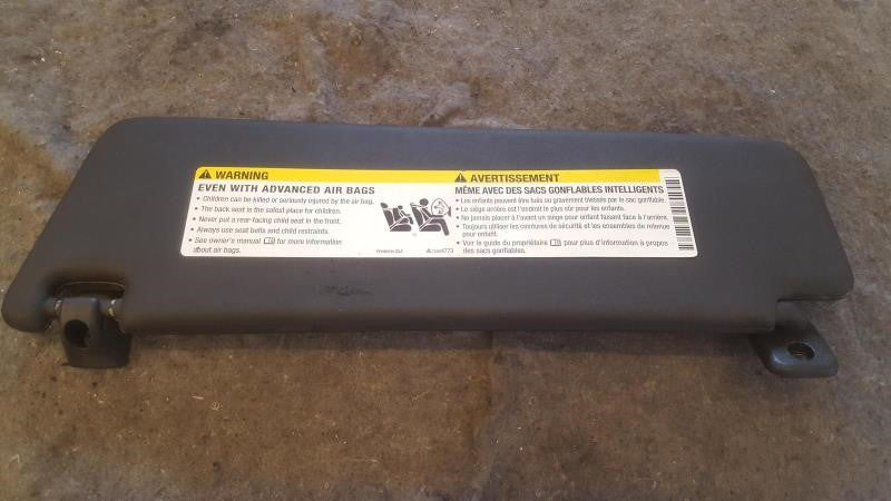 2010 CAMARO RH PASSENGER SUN VISOR BLACK 1229 - image 3