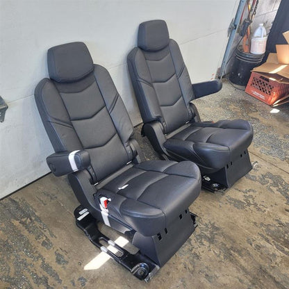 2019 ESCALADE 2ND ROW REAR SEATS BLACK LEATHER 25664 - image 3