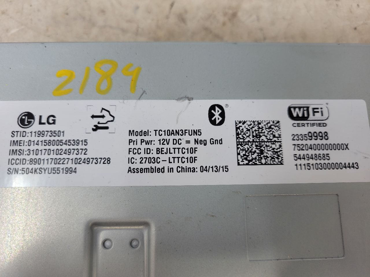 2015 ESCALADE ONSTAR COMMUNICATION MODULE 23359998 27437 - image 7