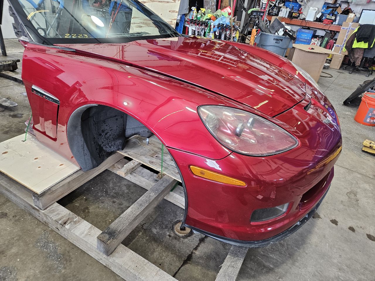 2011 CORVETTE FRONT CLIP CUT BEHIND A PILLAR 89U 27891 - image 16