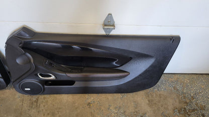 2015 CAMARO DOOR PANEL BLACK RED STITCHING PAIR 28775 - image 4