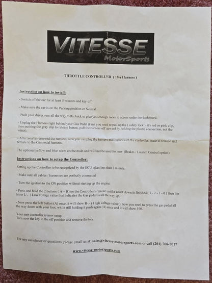 2018 CAMARO VITESSE THROTTLE CONTROL 16-19 CAMAR 29360 - image 1
