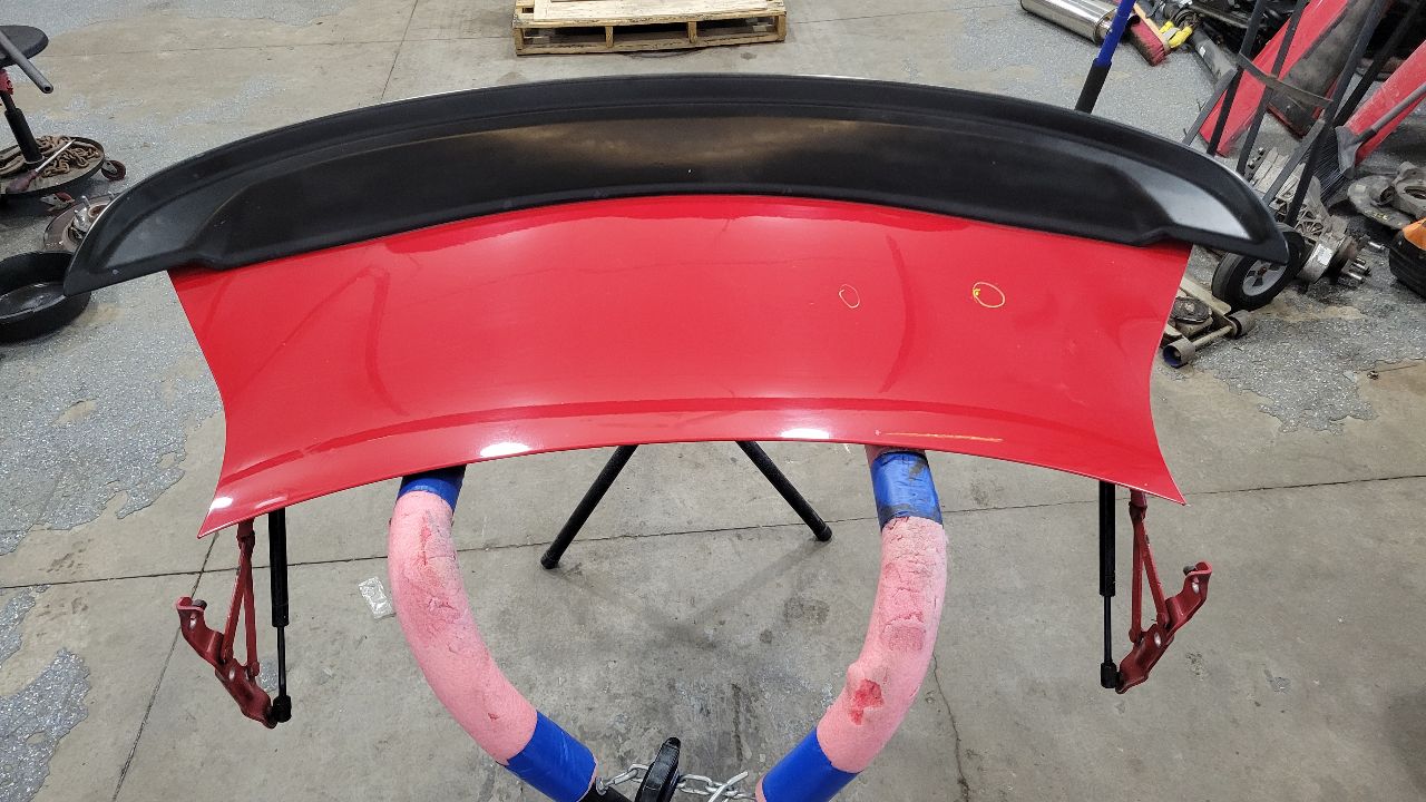2013 CAMARO DECKLID & SPOILER RED GCN PARK DING 30138 - image 6