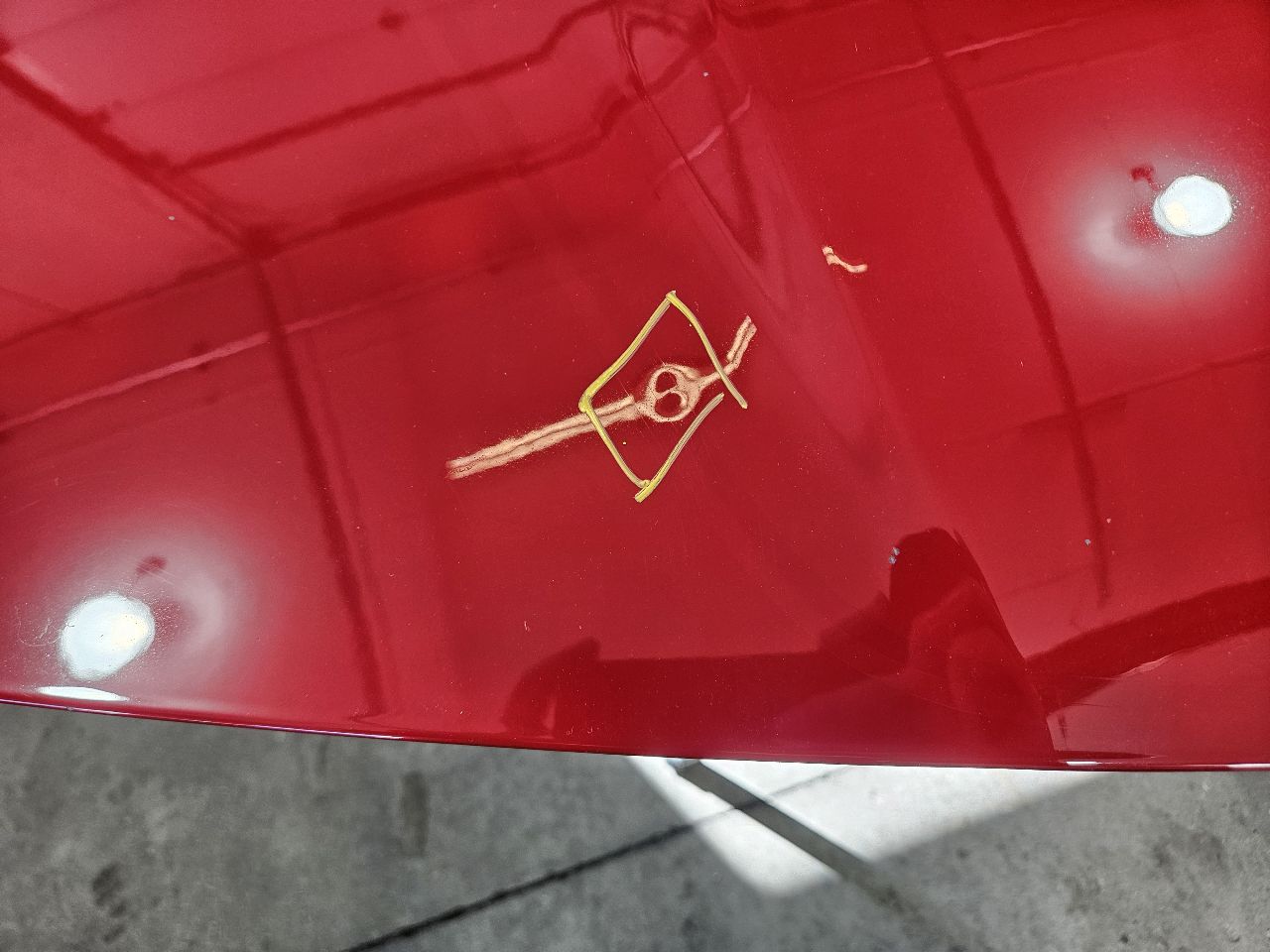 2013 CAMARO HOOD VICTORY RED GCN 1 TINY DING 2P0 30826 - image 6