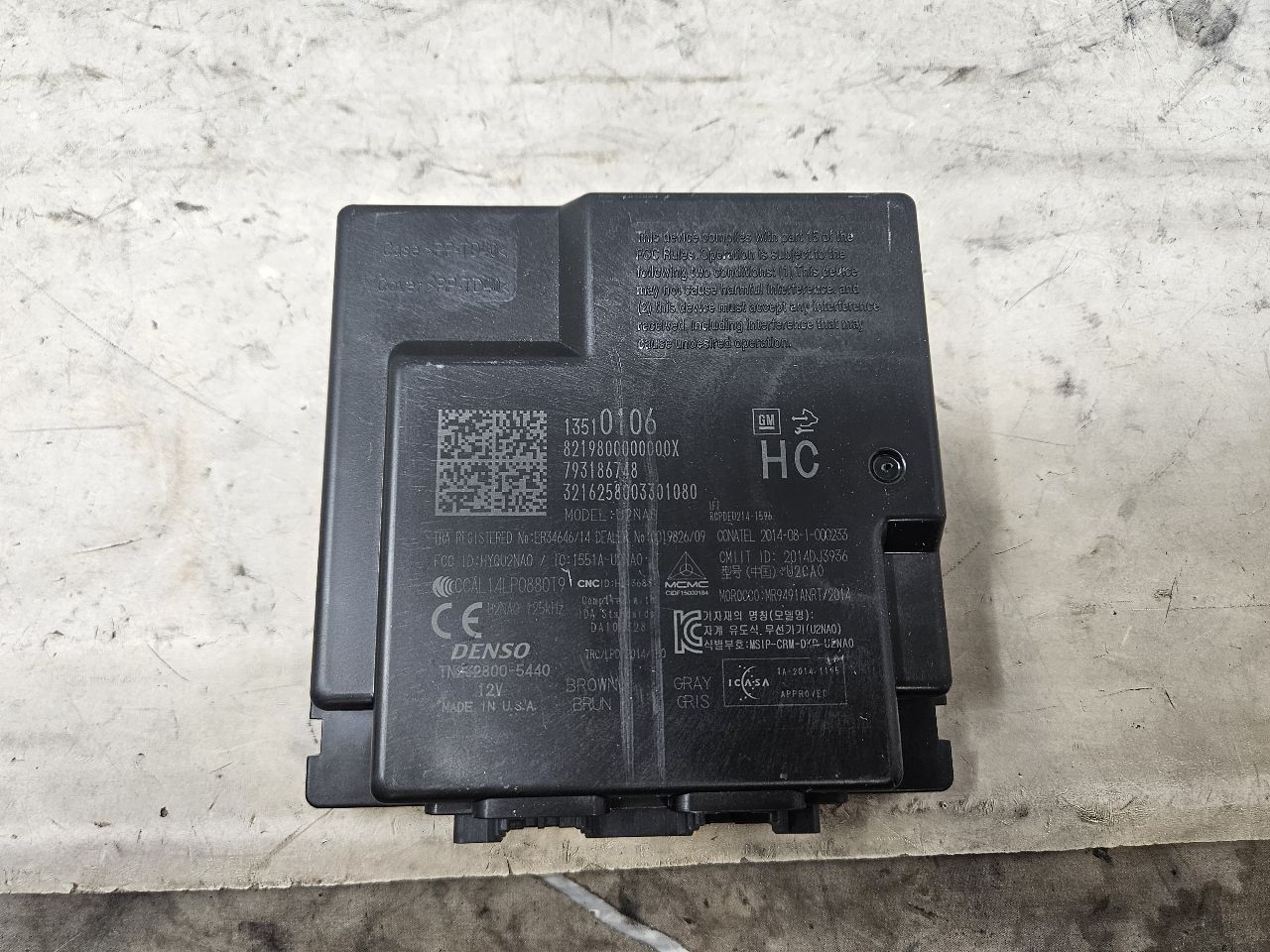 2017 CAMARO KEYLESS ENTRY THEFT MODULE 13510106 32696 - image 1