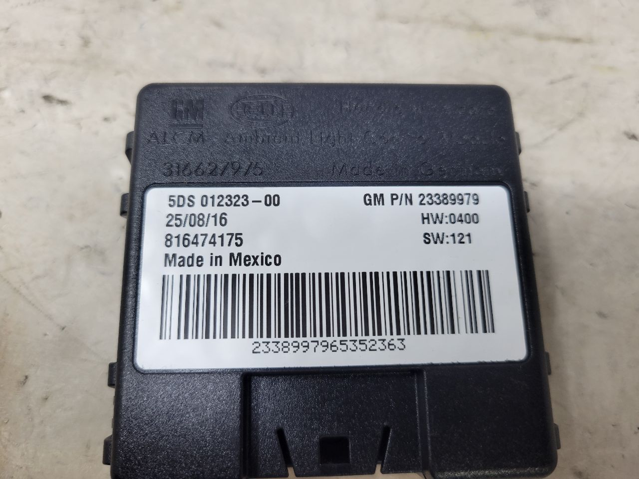 2017 CAMARO ABL AMBIENT LIGHTING MODULE 23389979 32698 - image 8