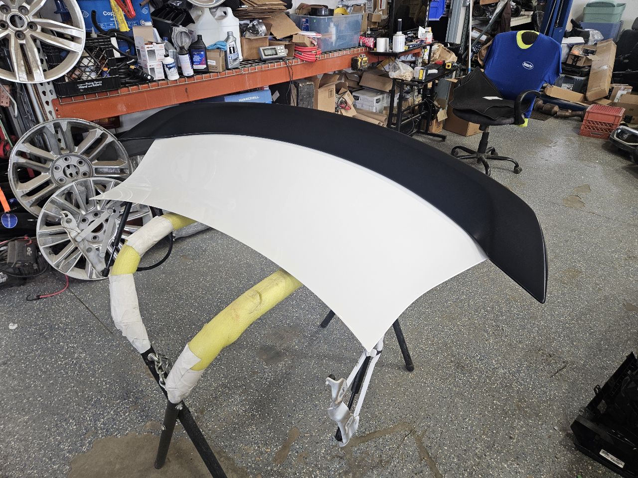 2015 CAMARO TRUNK DECKLID WHITE GAZ ZL1 SPOILER 33123 - image 6