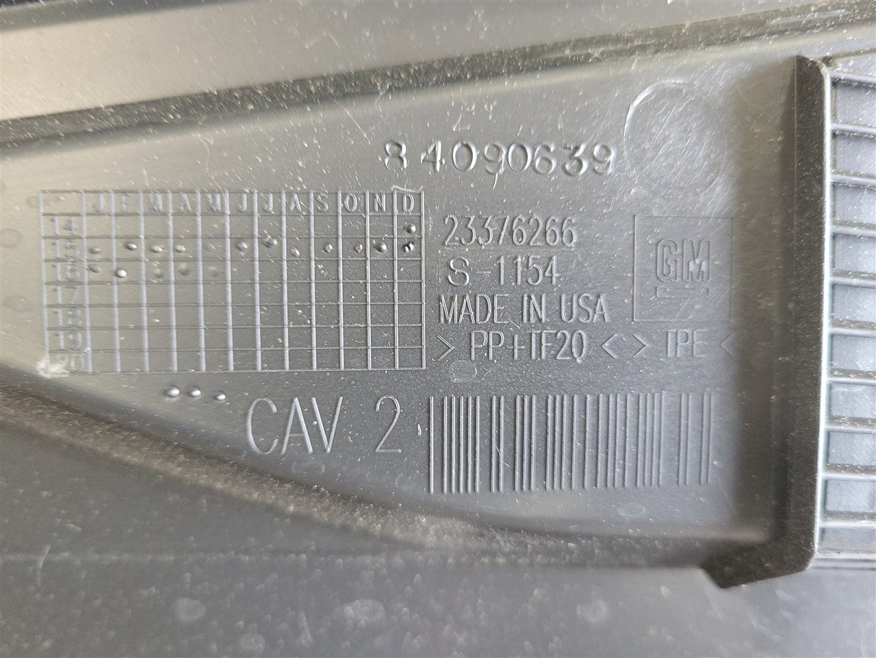 2017 CAMARO WINDSHIELD WIPER COWL VENT PANEL 33748 - image 13