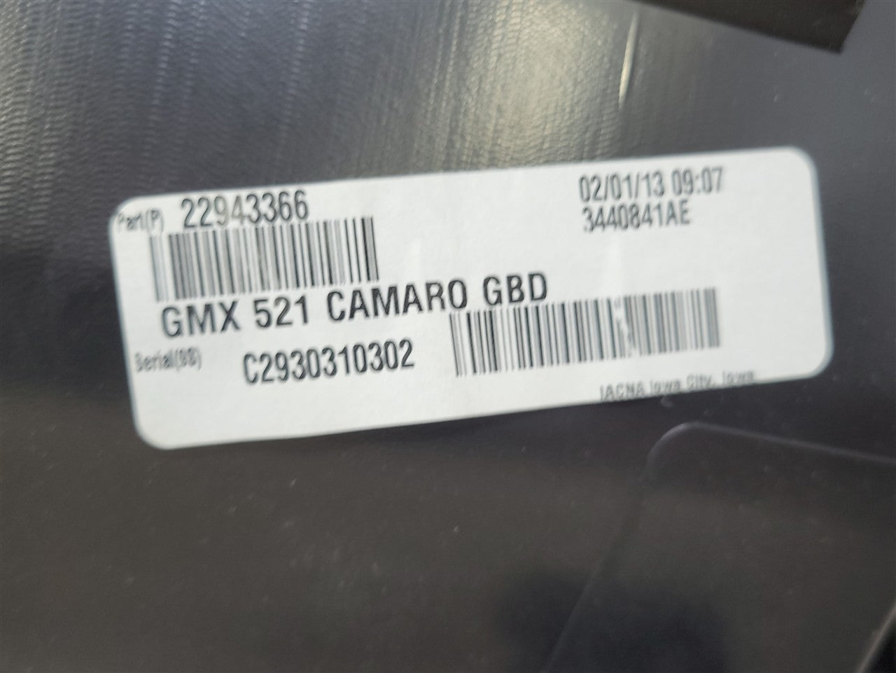 2013 CAMARO PASSENGER DASH GLOVE BOX 22943366 33855 - image 10