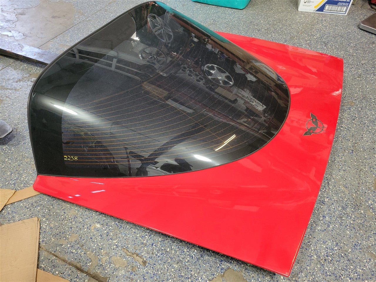 1999 CORVETTE DECKLID W/GLASS TORCH RED 70U 000 33919 - image 3