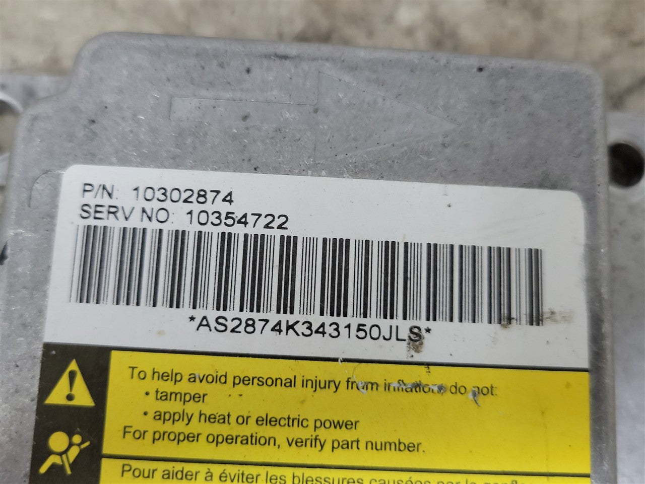 2005 CORVETTE OEM CRASH MODULE 10302874 NO HARD CODES SET 34046 - image 8
