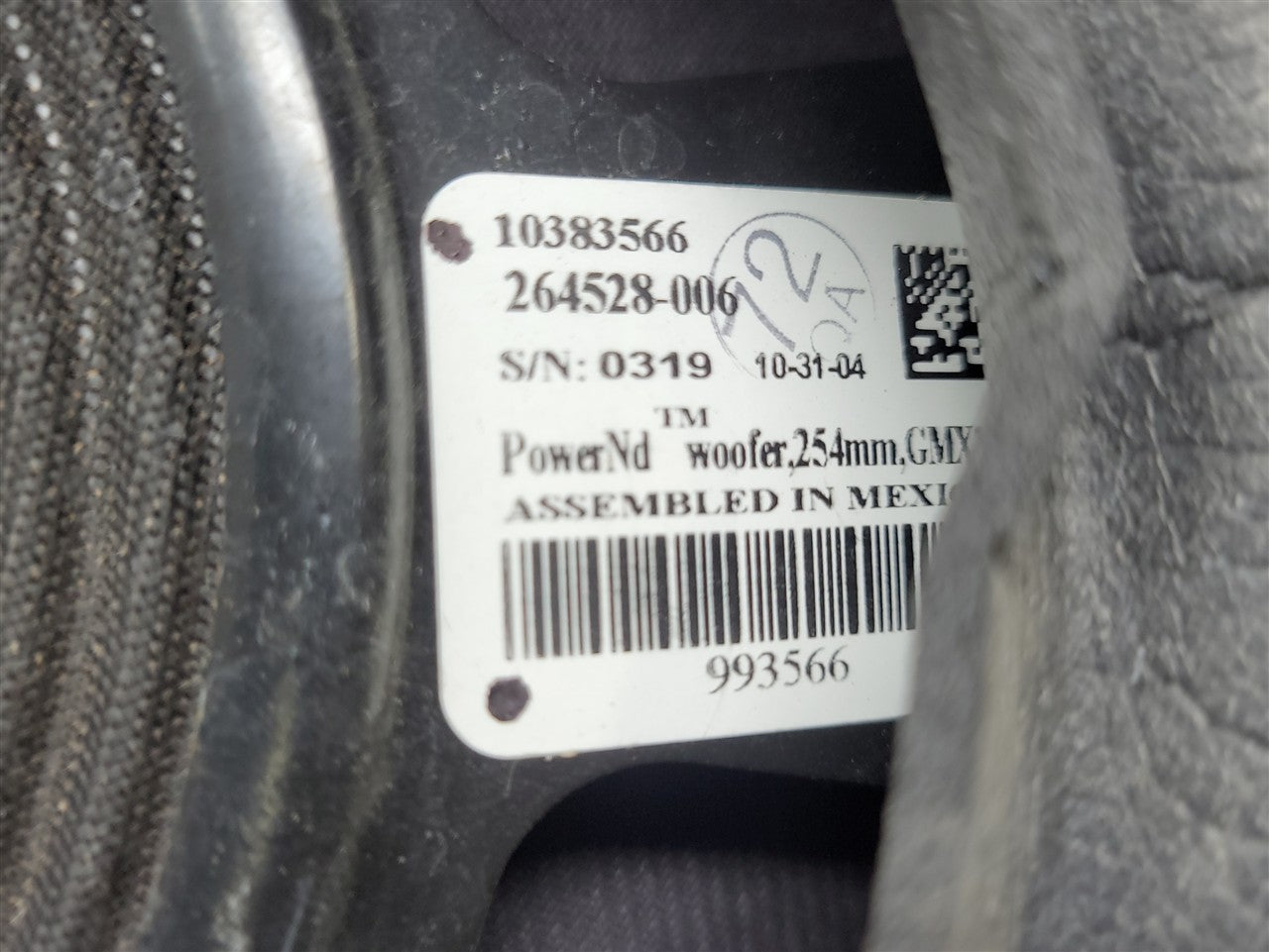 2005 CORVETTE BOSE FRONT DOOR SPEAKER 10383566 52K MILES 34047 - image 11