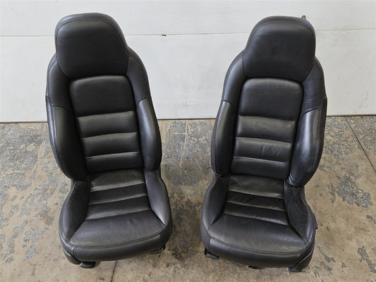2005 CORVETTE SEATS PAIR SPORT BUCKET MEMORY AAB 52K MILES BLACK 34124 - image 1