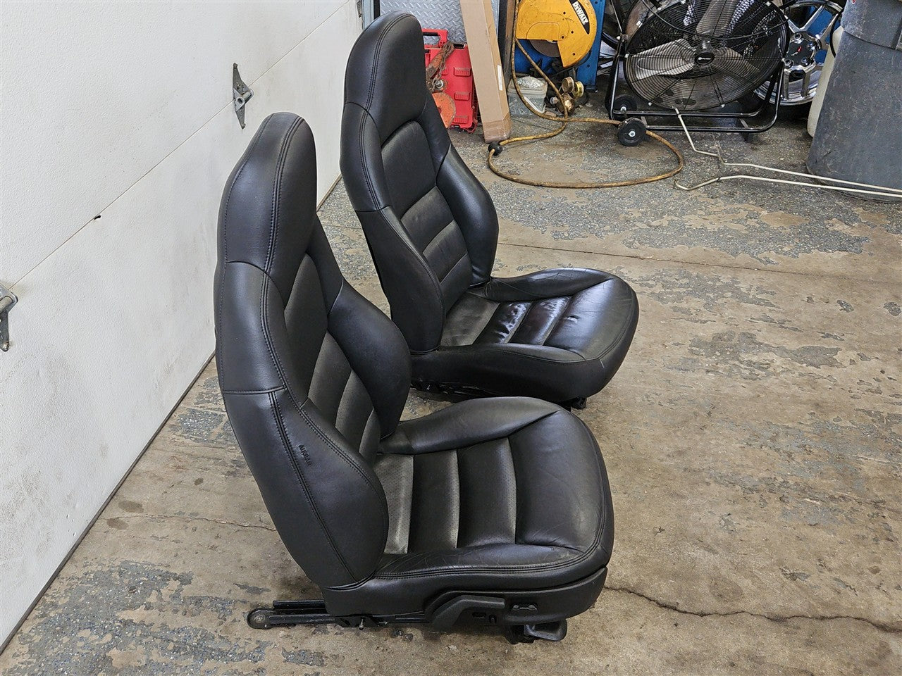 2005 CORVETTE SEATS PAIR SPORT BUCKET MEMORY AAB 52K MILES BLACK 34124 - image 2