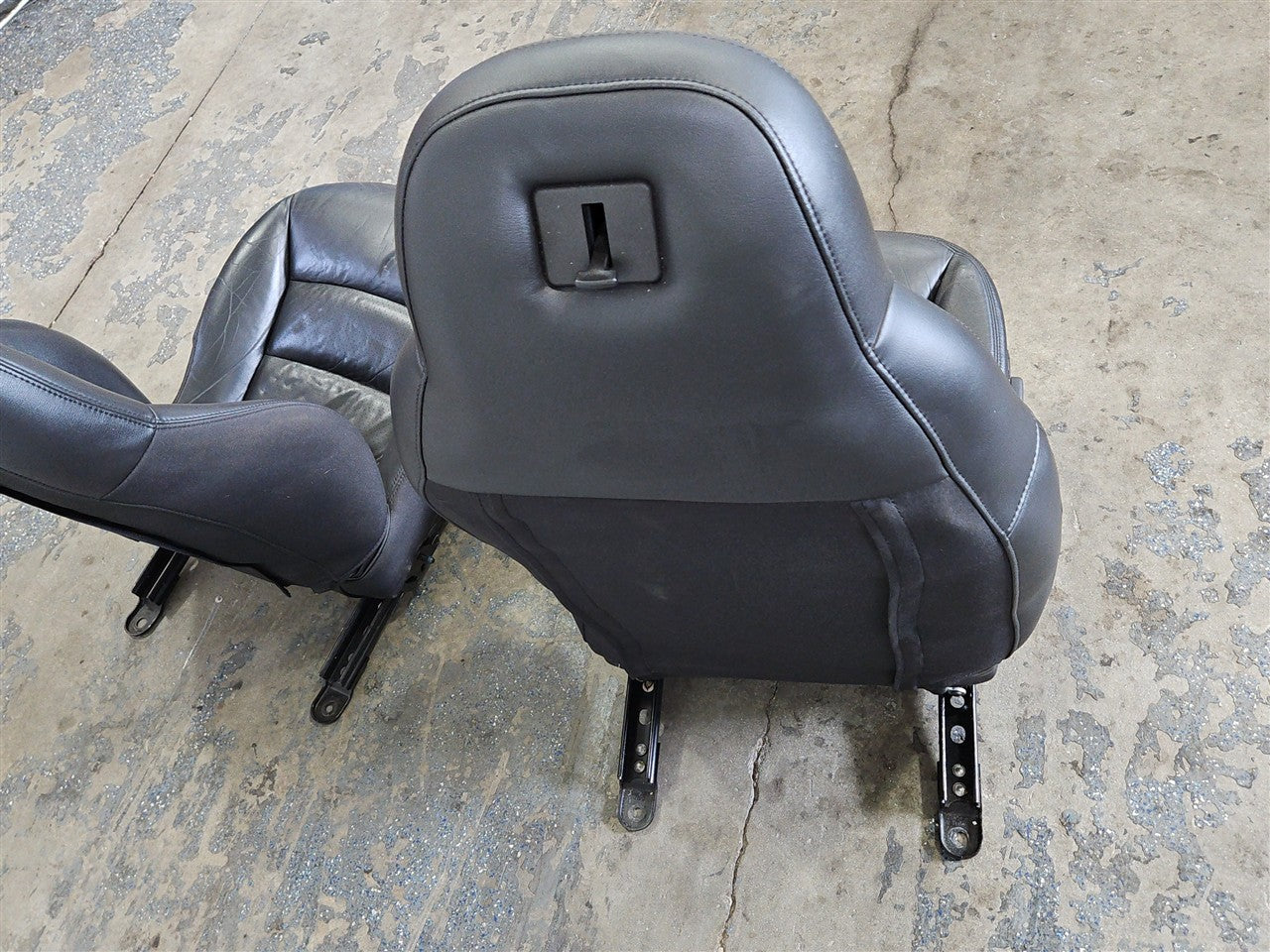 2005 CORVETTE SEATS PAIR SPORT BUCKET MEMORY AAB 52K MILES BLACK 34124 - image 4