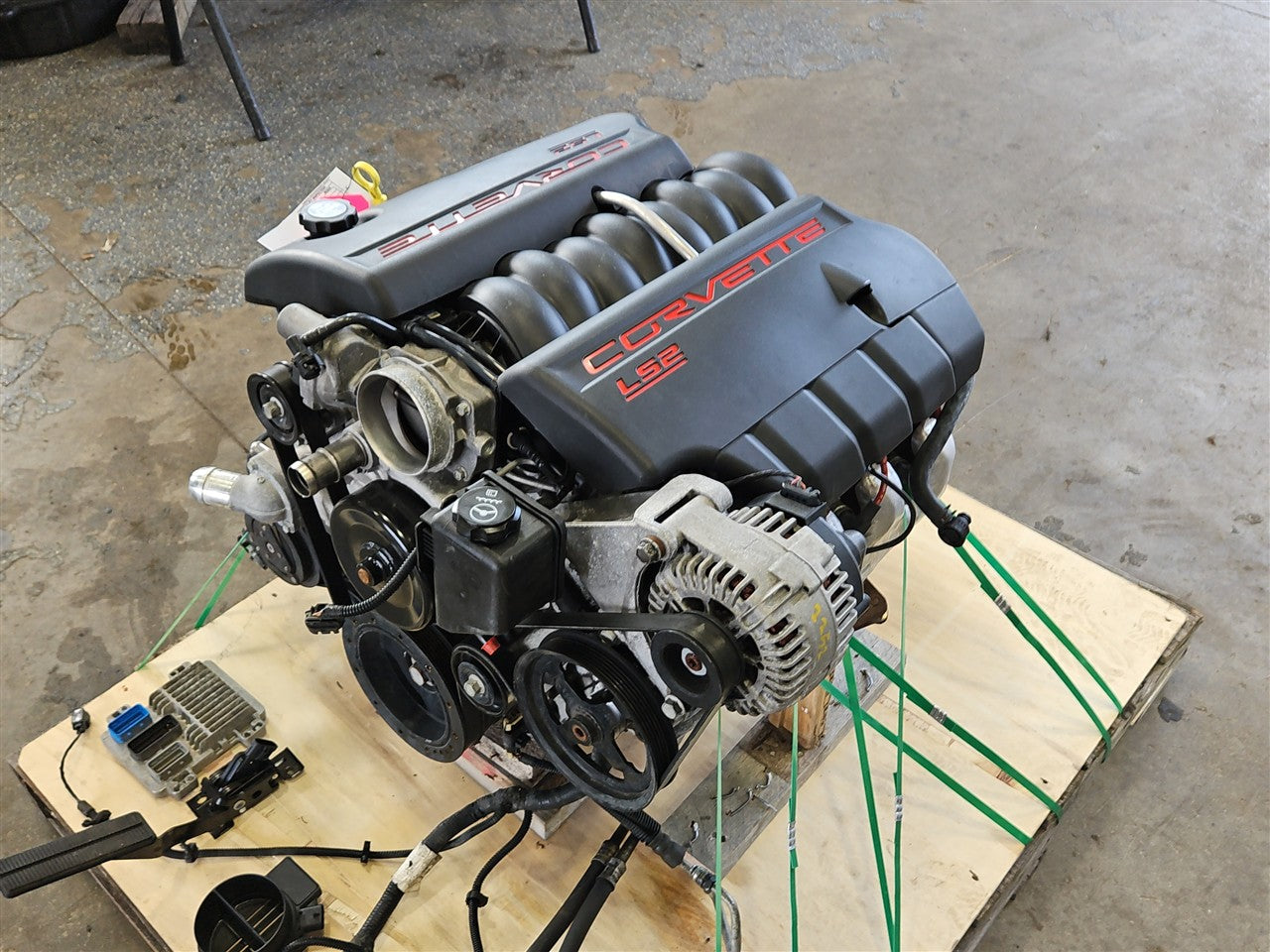 2005 CORVETTE LS2 6.0L ENGINE DROP OUT 52K W/ACCYS, WIRING, ECM, PEDAL 34141 - image 17