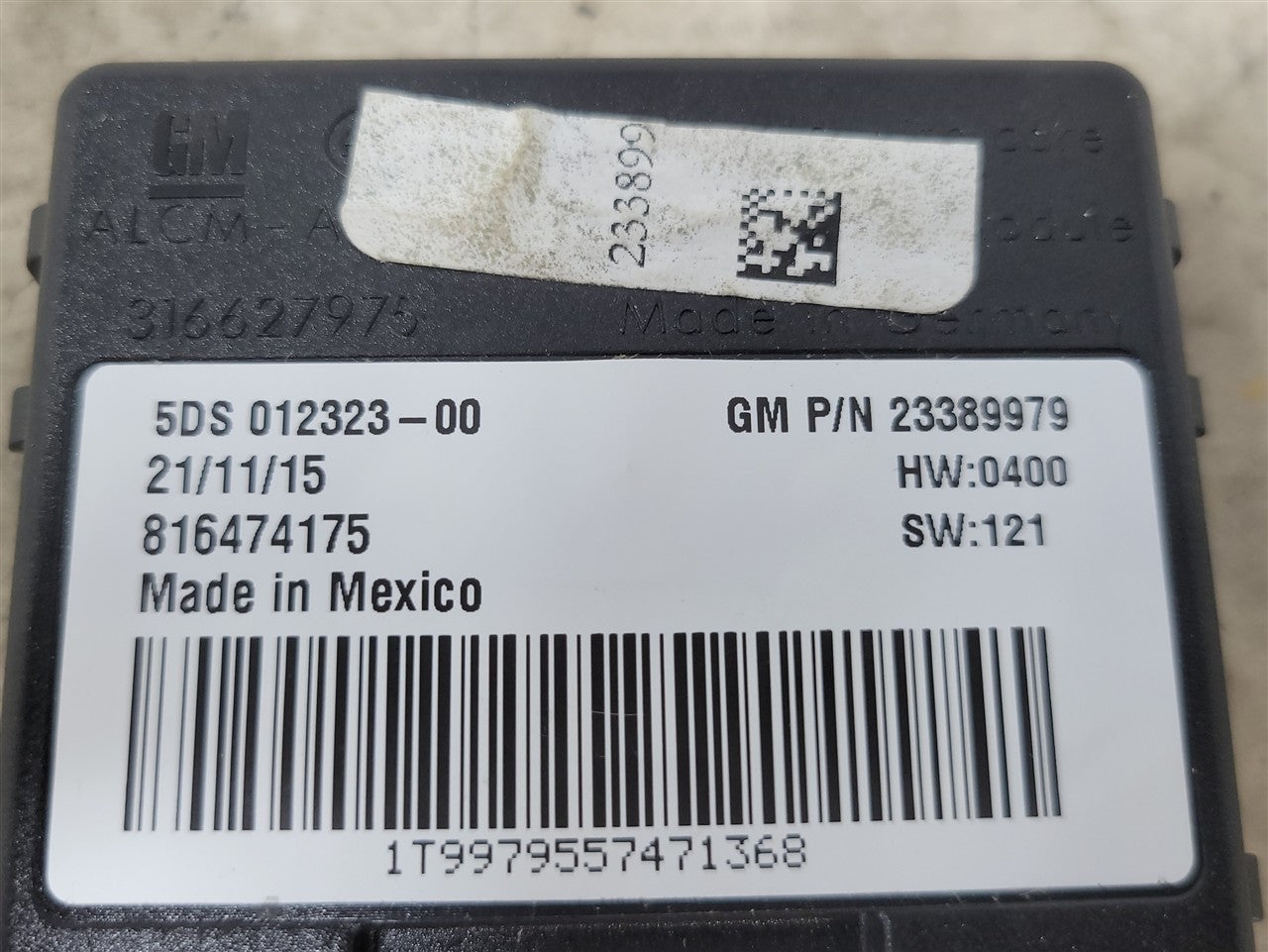 2016 CAMARO ABL AMBIENT LIGHTING MODULE 23389979 34158 - image 8