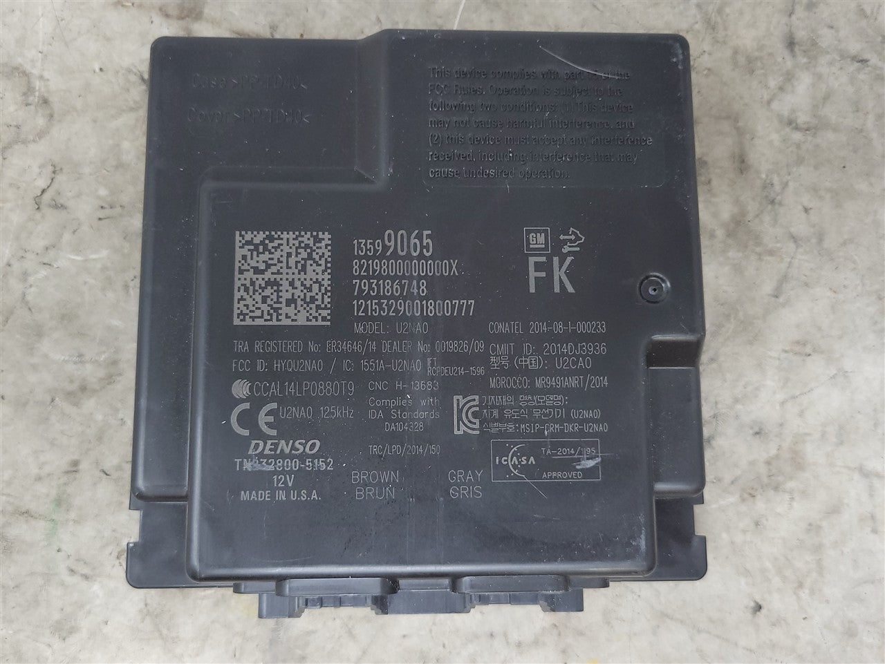 2016 CAMARO KEYLESS ENTRY THEFT MODULE 13599065 34165 - image 1