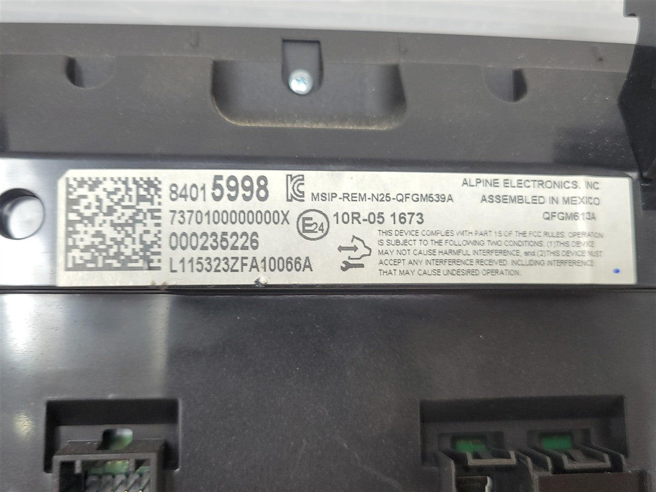 2016 CAMARO 8.0" RADIO DISPLAY SCREEN 84015998 34266 - image 9