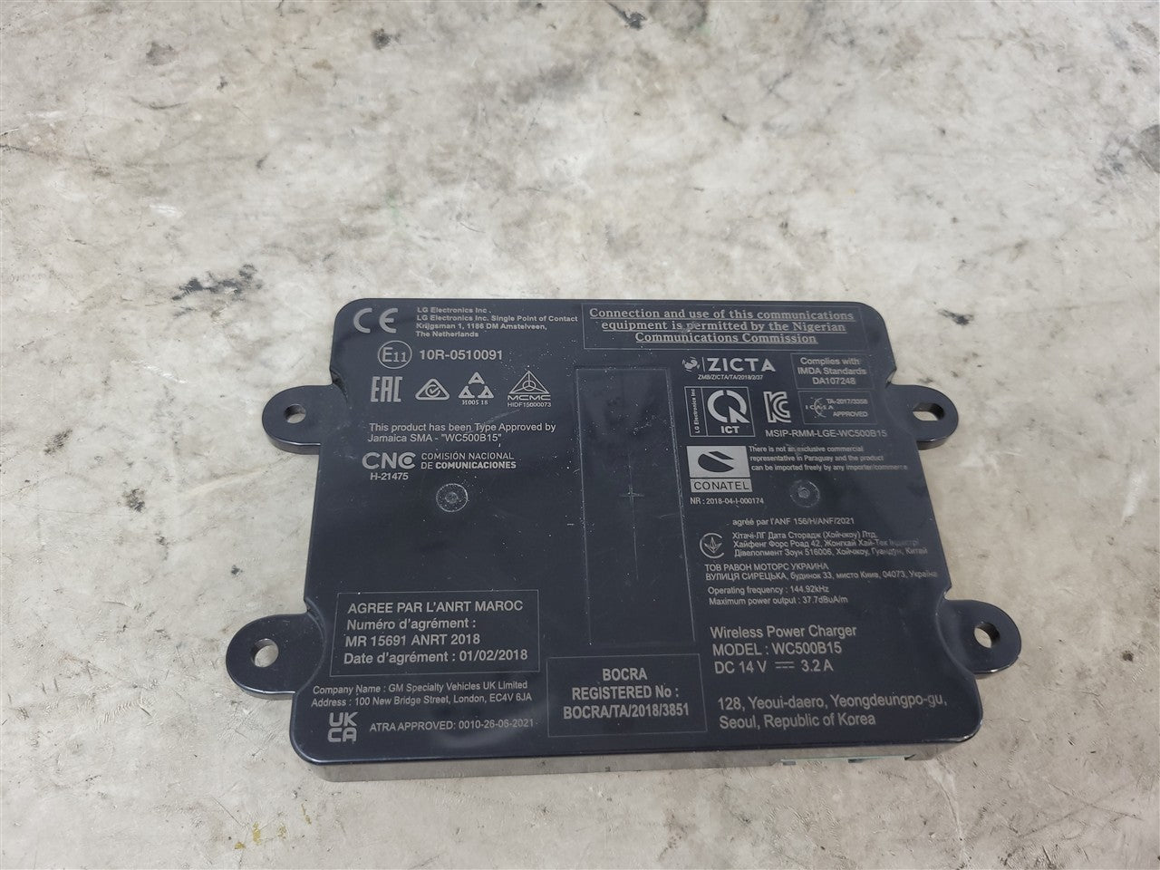 2023 SIERRA CENTER CONSOLE WIRELESS PHONE CHARGER MODULE 13555223 34427 - image 10