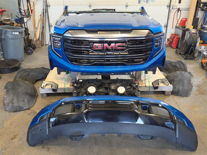 2023 SIERRA FRONT CLIP AT4 BLUE GLT SCRATCHES ON UPPER BUMPER 34494 - image 1