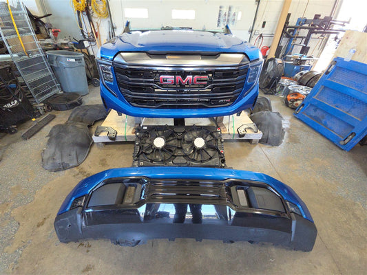 2023 SIERRA FRONT CLIP AT4 BLUE GLT SCRATCHES ON UPPER BUMPER 34494 - image 2