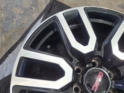 Used OEM 2023 SIERRA AT4 20" WHEEL BLACK WITH MACHINED FACE 23376228, actual item photo 9