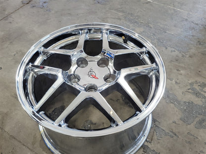 Used OEM 1999 CORVETTE FRONT Z06 17" 17X9.5 WHEEL RIM. 09593804, actual item photo 5