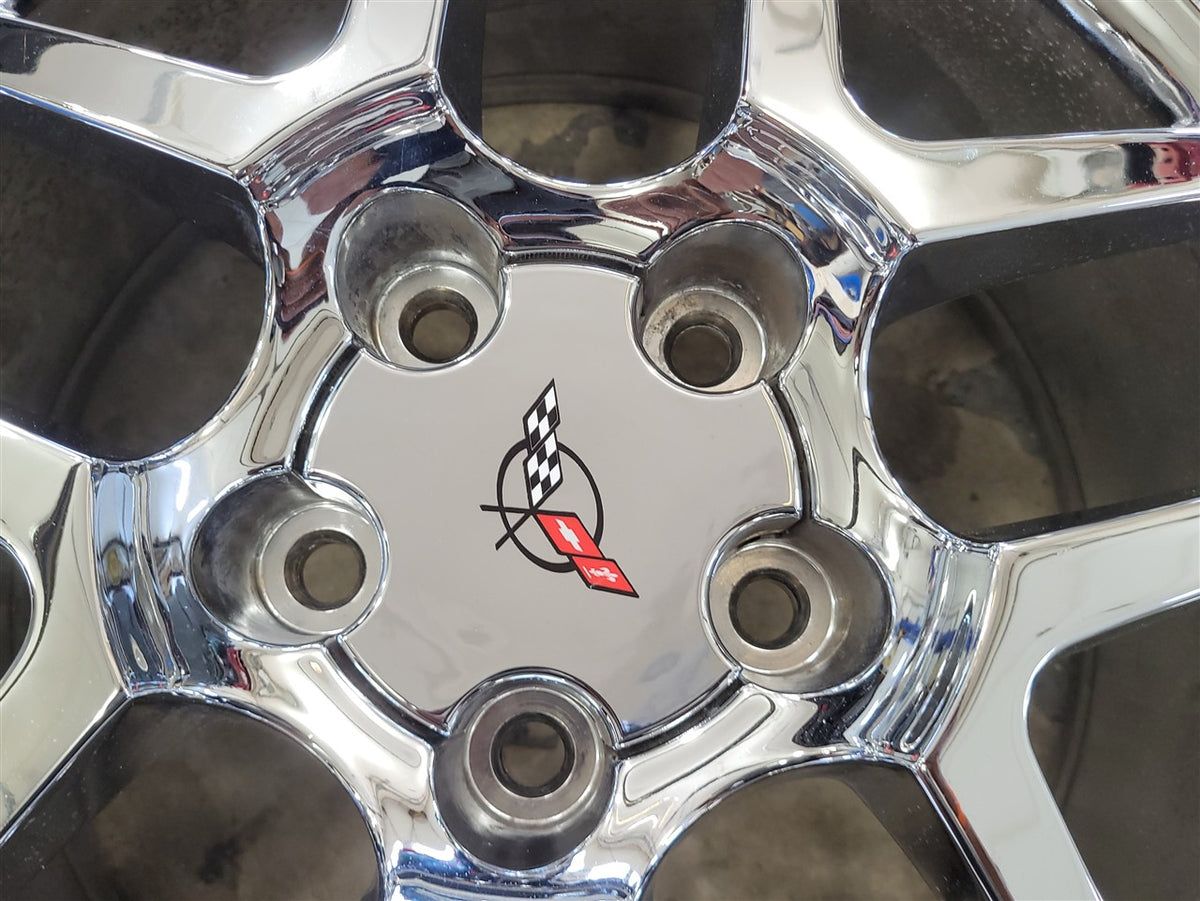 Used OEM 1999 CORVETTE FRONT Z06 17" 17X9.5 WHEEL RIM. 09593804, actual item photo 6