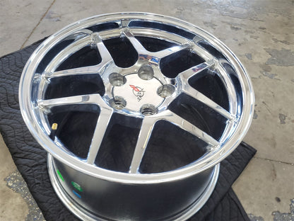 Used OEM 1999 CORVETTE REAR Z06 18" 18X10.5 WHEEL RIM. 09594811, actual item photo 4