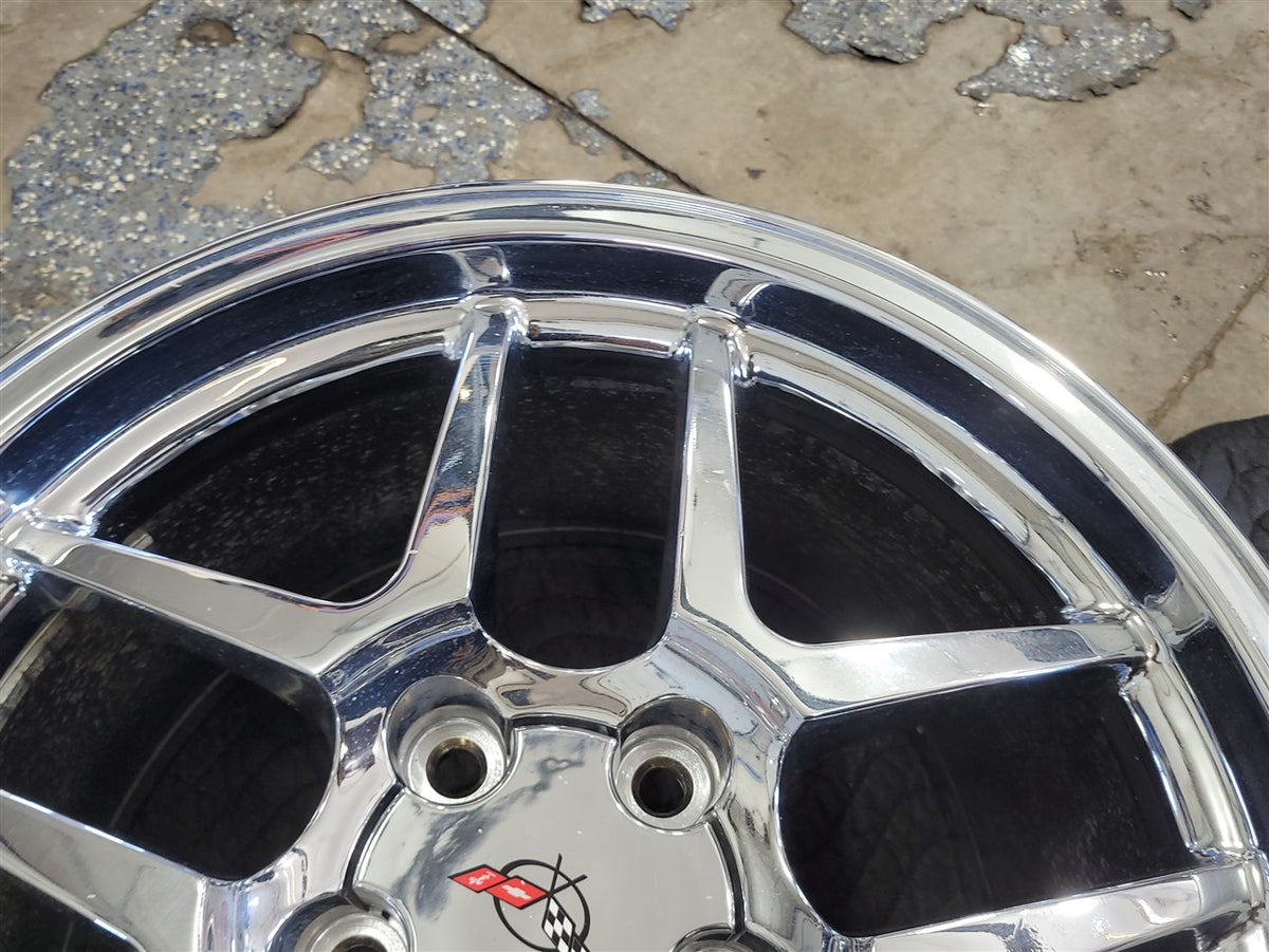 Used OEM 1999 CORVETTE REAR Z06 18" 18X10.5 WHEEL RIM. 09594811, actual item photo 9