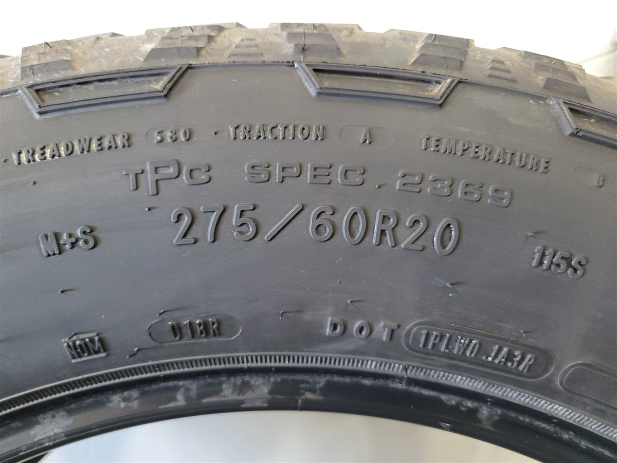 Used OEM 2023 SIERRA WRANGLER TRAILRUNNER AT 275/60R20 8/32" 0223, actual item photo 7