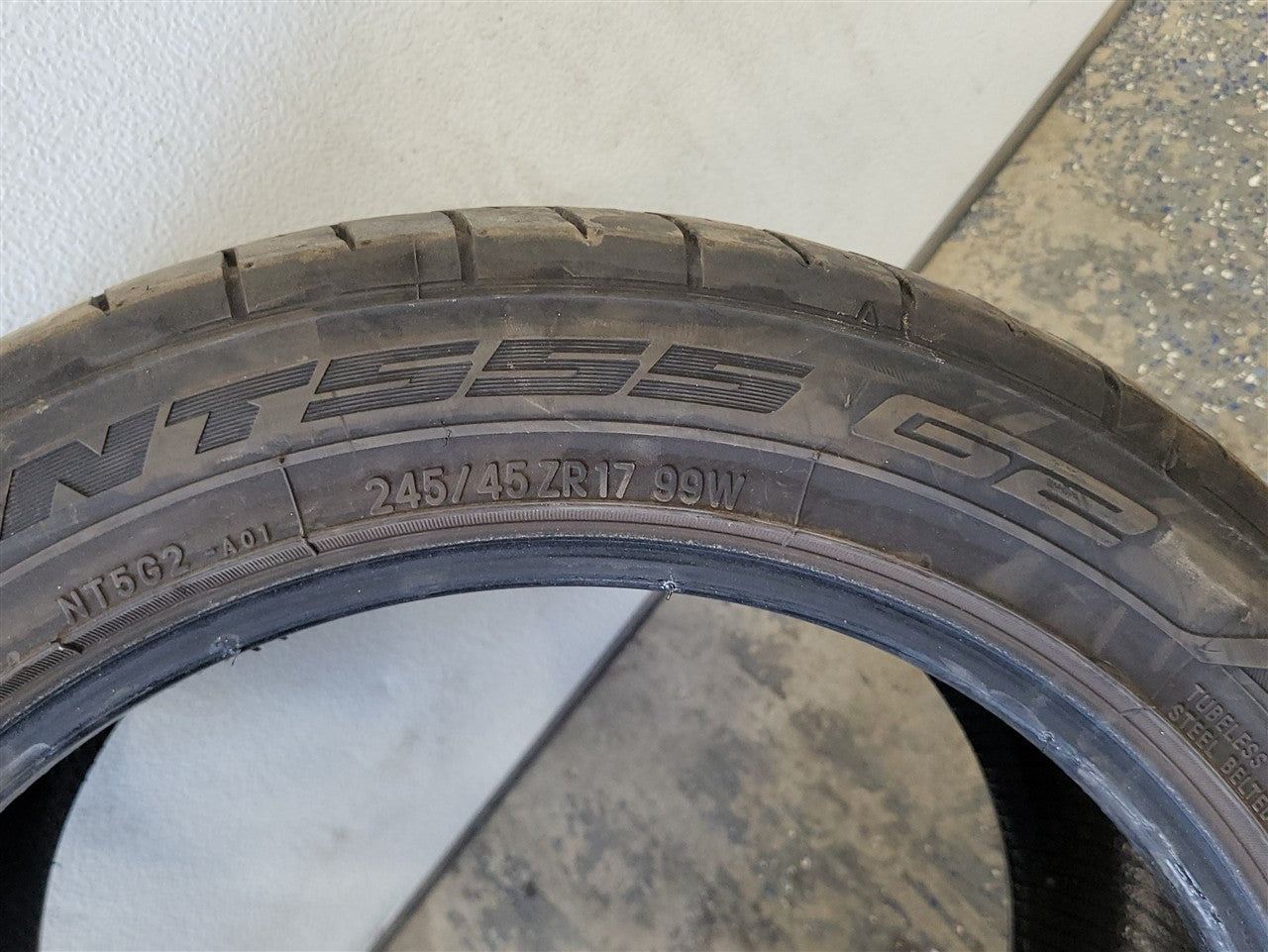 Used OEM 1999 CORVETTE NITTO NT555 G2 245/45ZR17 TIRE 8/32 1823 DATE, actual item photo 12