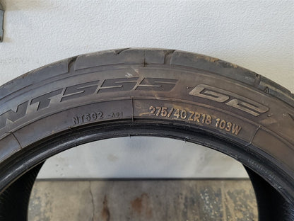 Used OEM 1999 CORVETTE NITTO NT555 G2 275/40ZR18 TIRE 8/32 2723 DATE, actual item photo 5