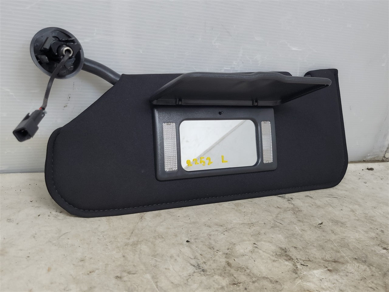 Used OEM 2005-2013 CORVETTE C6 SUN VISOR LH DRIVER BLACK, actual item photo 3