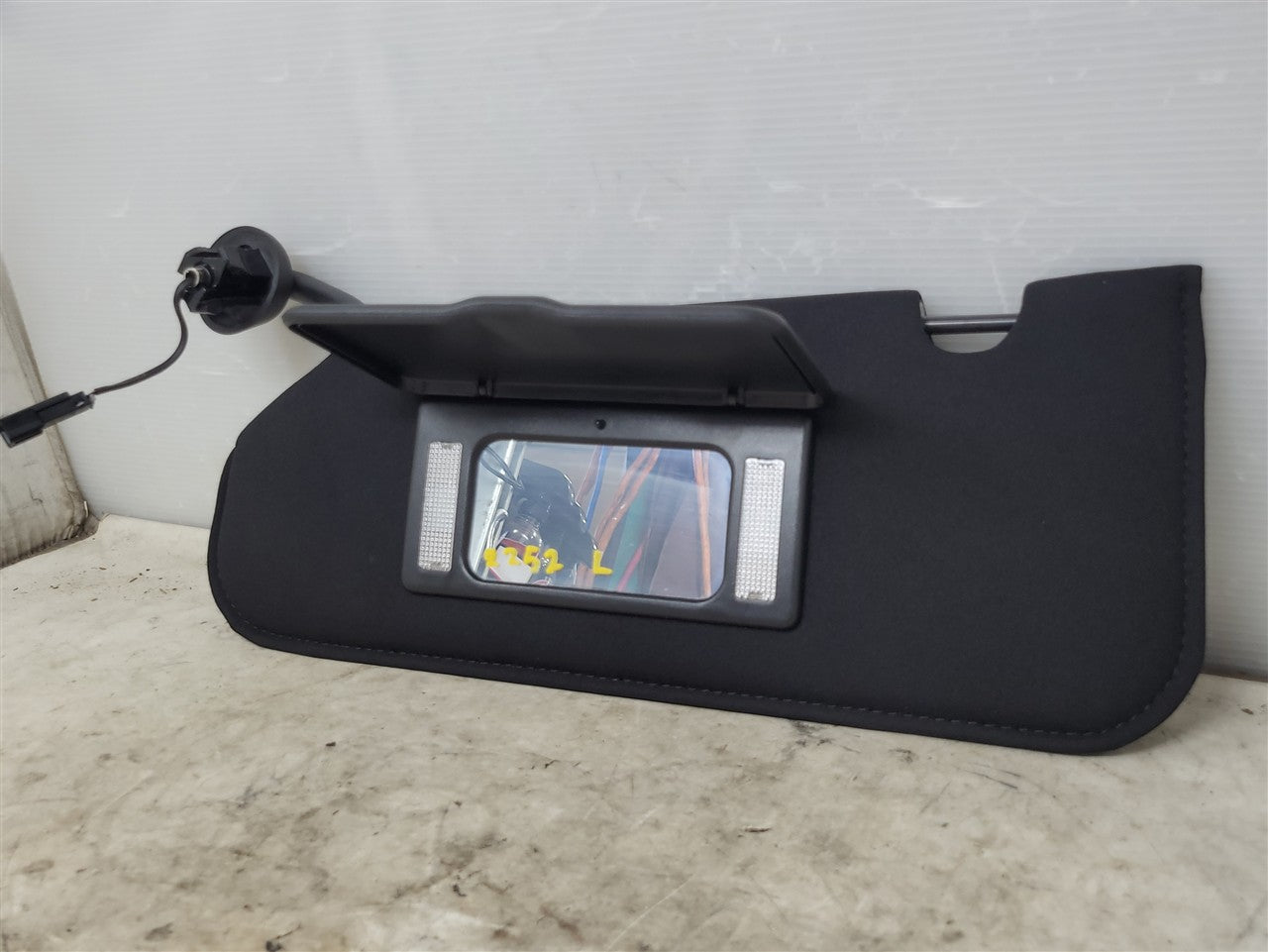 Used OEM 2005-2013 CORVETTE C6 SUN VISOR LH DRIVER BLACK, actual item photo 4