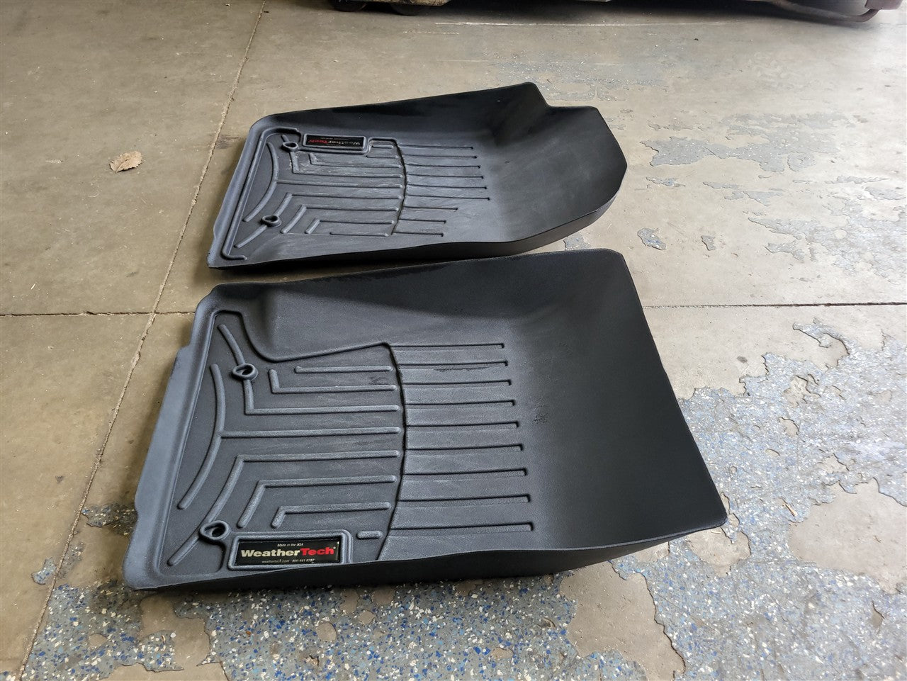 Used OEM 2010-2015 CAMARO WEATHERTECH FRONT FLOOR MAT LINERS PAIR, actual item photo 3