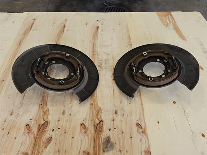Used OEM 2010-2015 CAMARO SS REAR PARK BRAKE BACKING PLATES PAIR, actual item photo 9