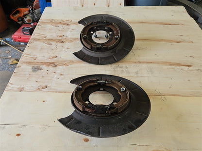 Used OEM 2010-2015 CAMARO SS REAR PARK BRAKE BACKING PLATES PAIR, actual item photo 12