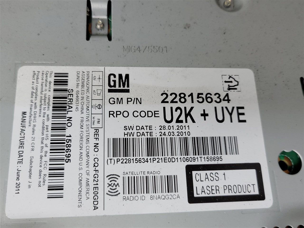 Used OEM 2012 CAMARO CRUZE EQUINOX LACROSSE ORLANDO REGAL SRX VERANO, actual item photo 7