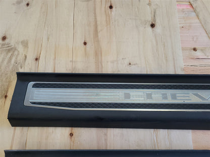 Used OEM 2011-2015 CAMARO CONVERTIBLE DOOR SILL TRIM SCUFF PLATES, actual item photo 2