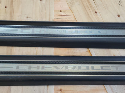 Used OEM 2011-2015 CAMARO CONVERTIBLE DOOR SILL TRIM SCUFF PLATES, actual item photo 6